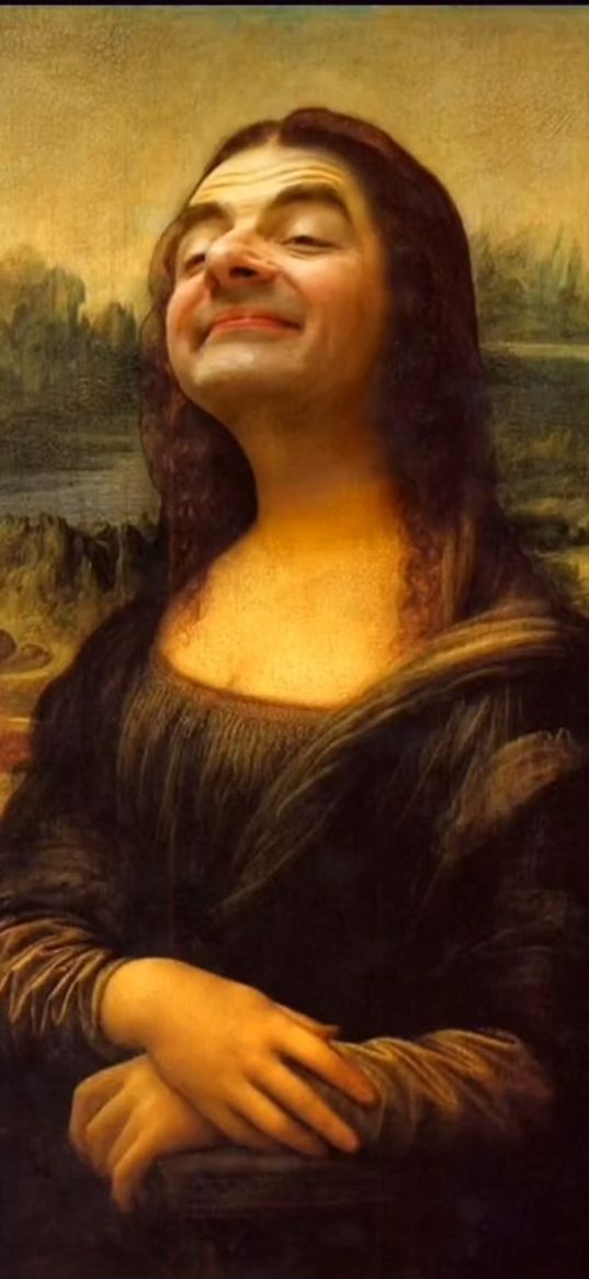 art, funny, painting, mr bean, mona lisa