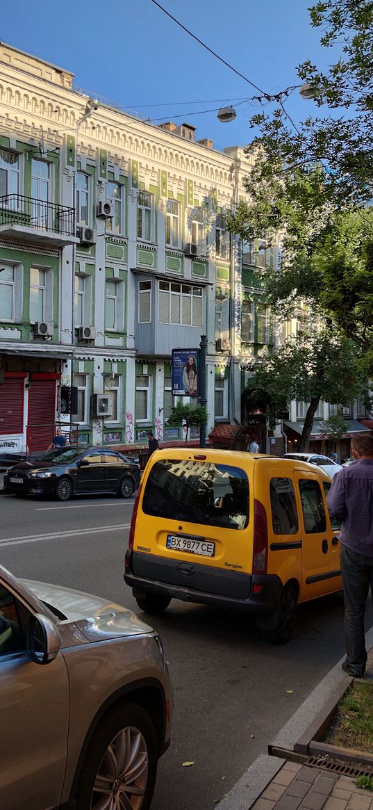 cars, buildings, road, kiev