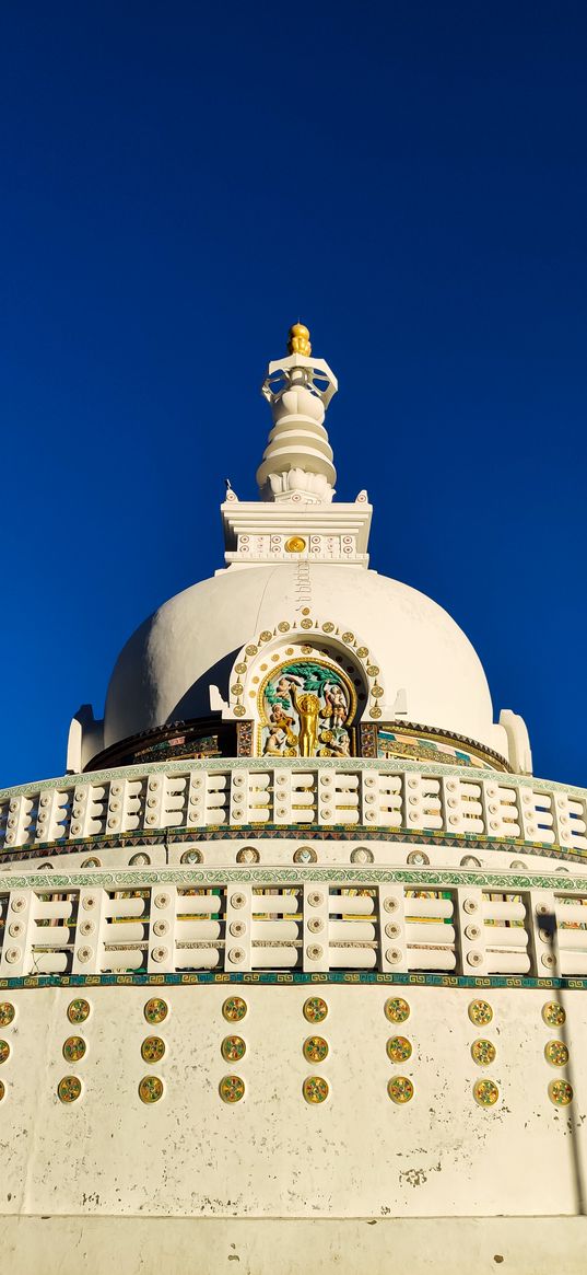 shanti stupa, leh, ladakh, buddhist temple, stupa, india