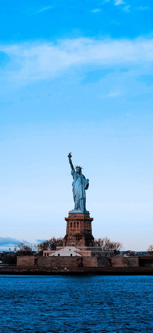 statue of liberty, water, usa