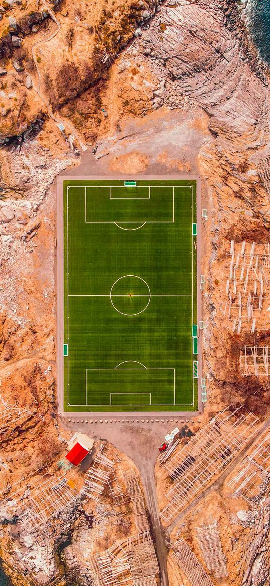 football, field, island, land, game