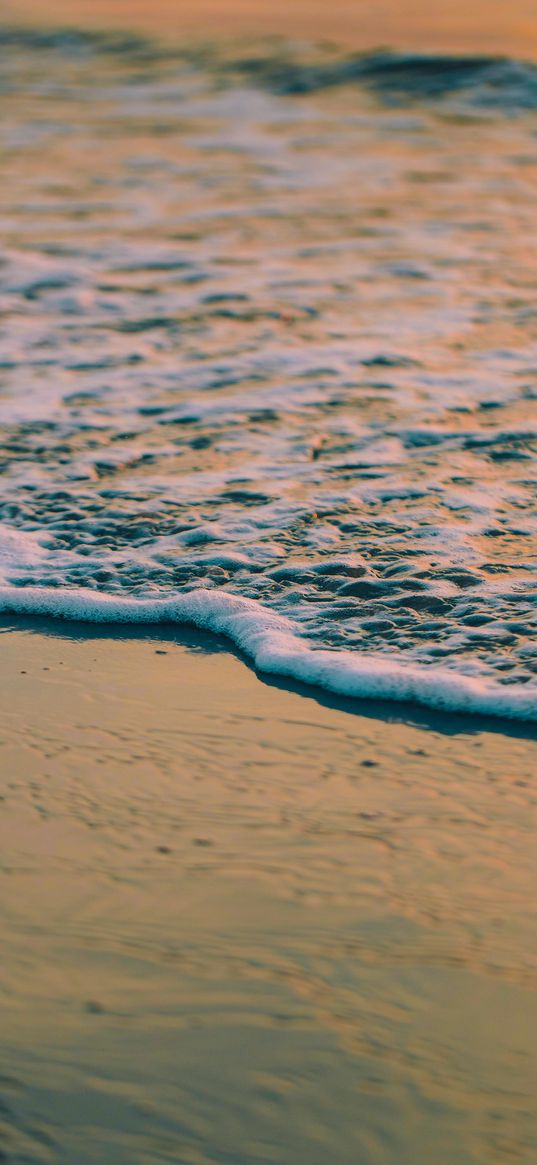 sea, water, sand, foam, waves