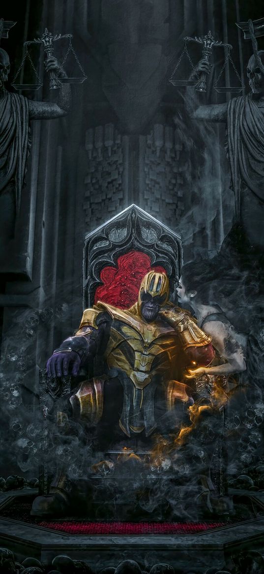 thanos, throne, marvel, comics