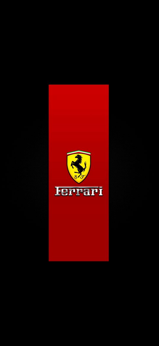 logo, ferrari, auto, black background