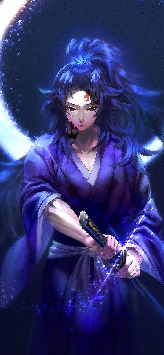 tsugikuni yoriichi, demon cleaver blade, girl, anime, art, manga