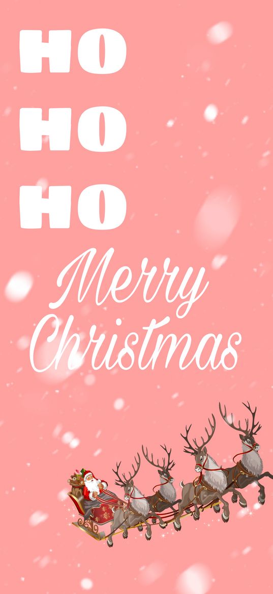 lettering, merry christmas, santa, reindeer, orange