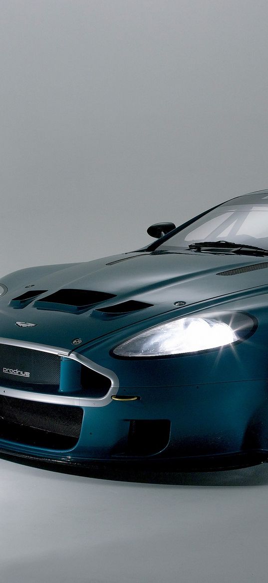 aston martin, dbrs9, 2005, green, front view, style, cars, sports