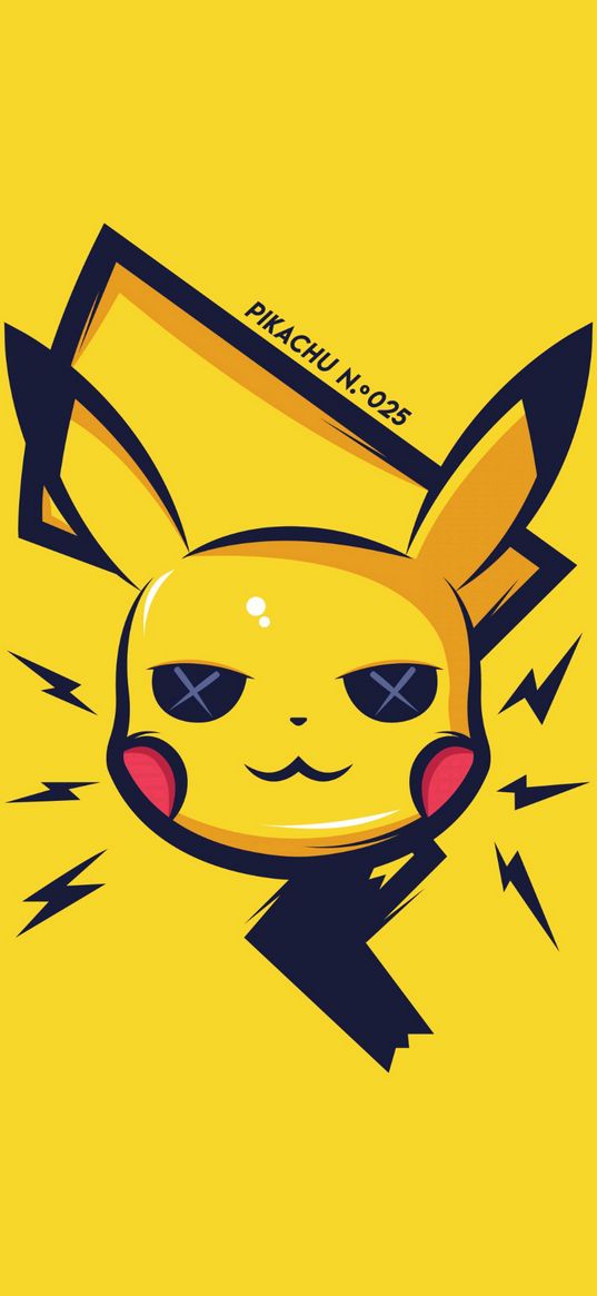 pikachu, mobile wallpaper, pokemon, anime, art
