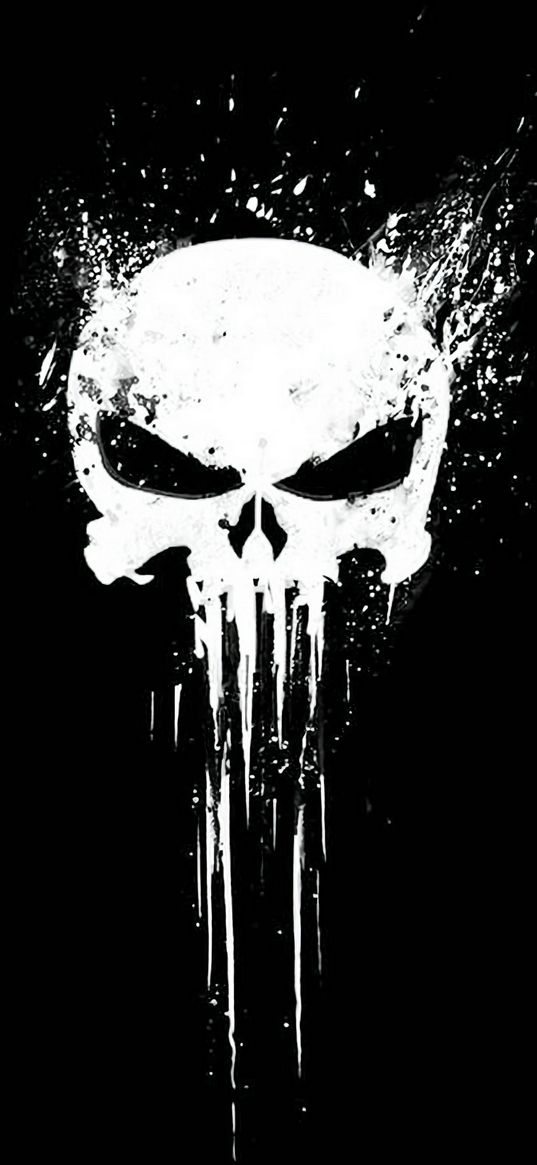 punisher, skull, dark, black, marvel, comics, series