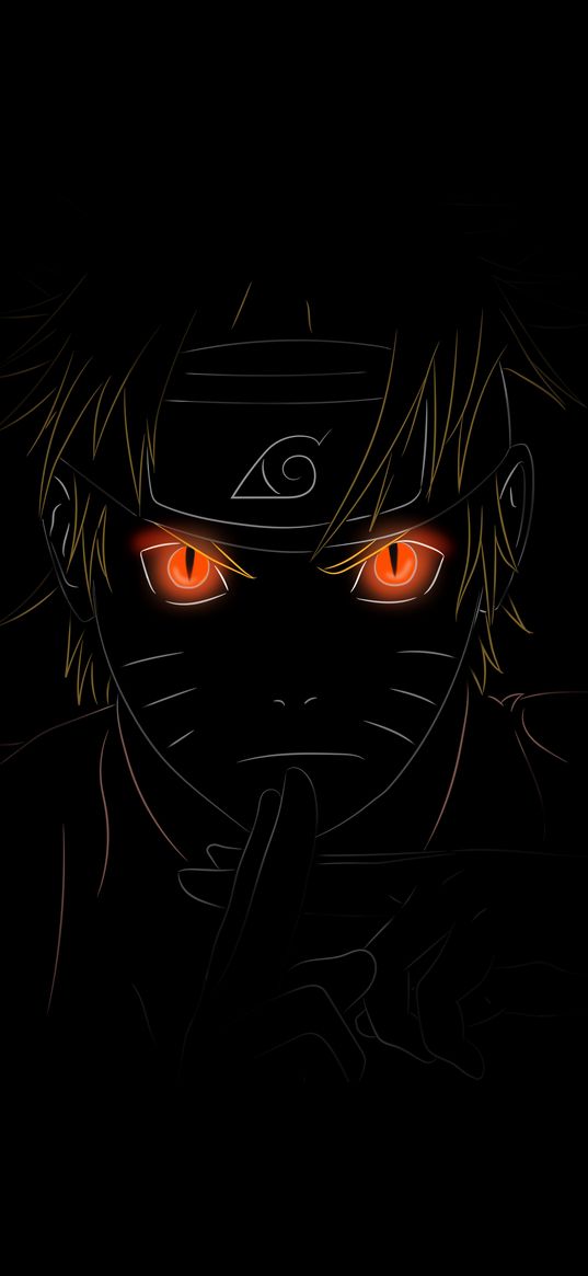 naruto, naruto uzumaki, anime, art, glowing eyes, black background