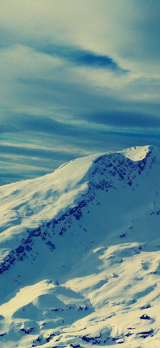 mountain, winter, snow, clouds, zermatt, switzerland