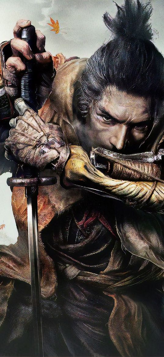 sekiro, sekiro shadows die twice, sinobi, katana, game, art