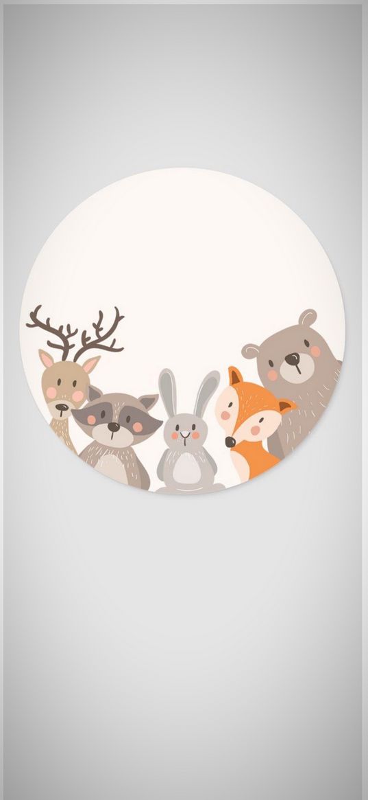 animals, hare, bear, friends, white