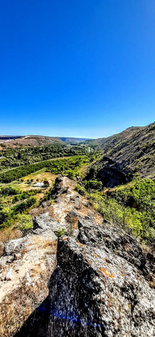 mountains, gorge, summer, nature, landscape