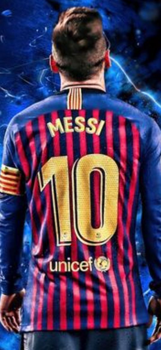 messi, football, barcelona, back view