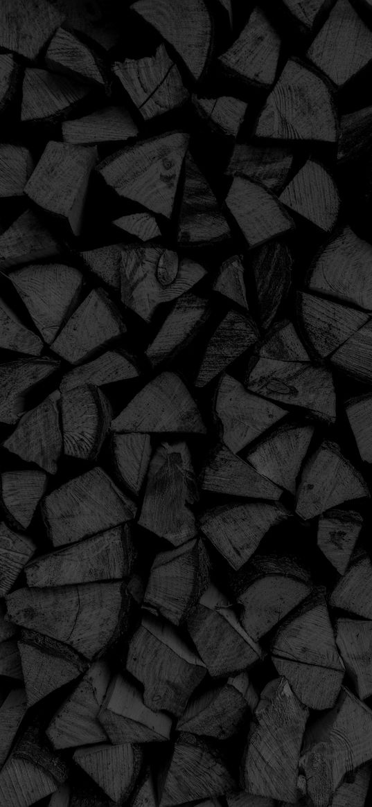 wood, dark, black, firewood