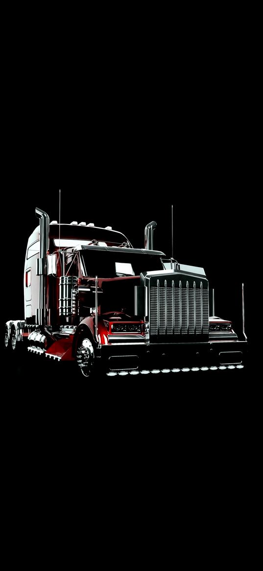 kenworth w900, kenworth, car, truck, black