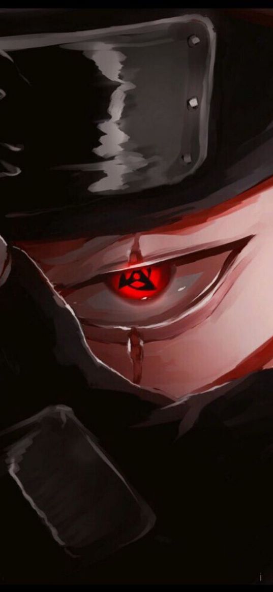 kakashi hatake, naruto, anime, eye, art