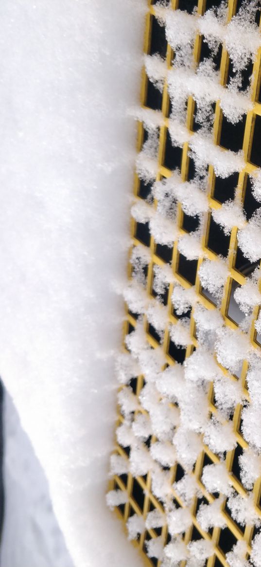 lattice, snow, yellow, abstraction