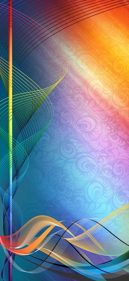 abstraction, texture, pattern, monograms, rainbow