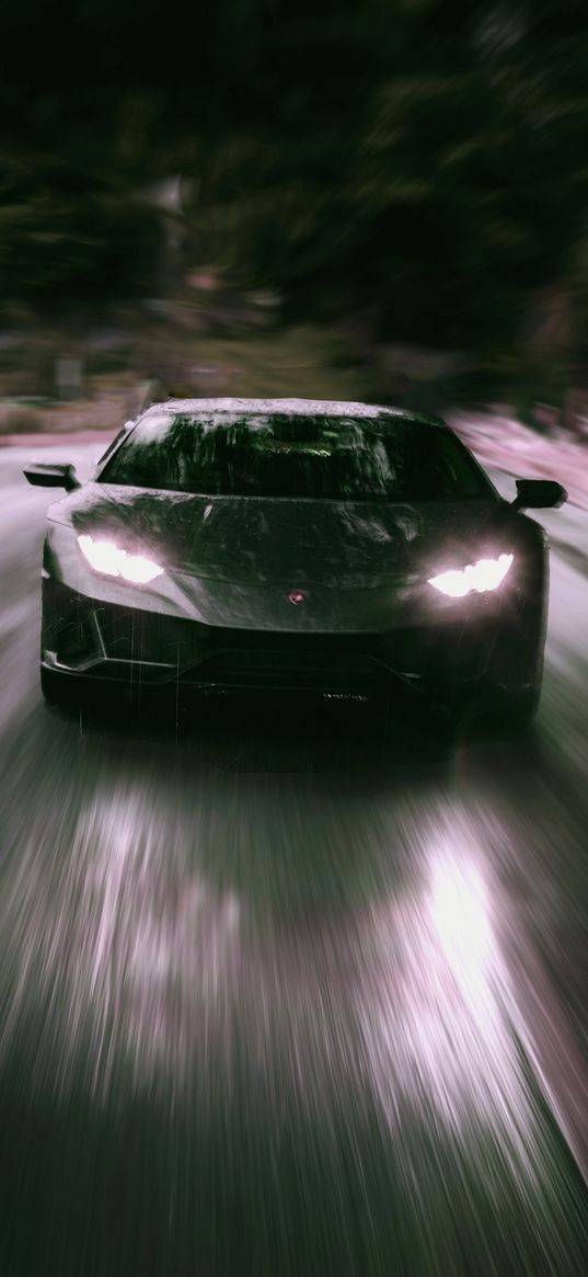 lamborghini huracan, lamborghini, auto, grey auto, motion, speed