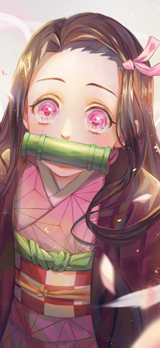 demon slayer, anime, nezuko, art