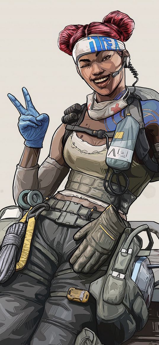 lifeline, apex legends, medic girl