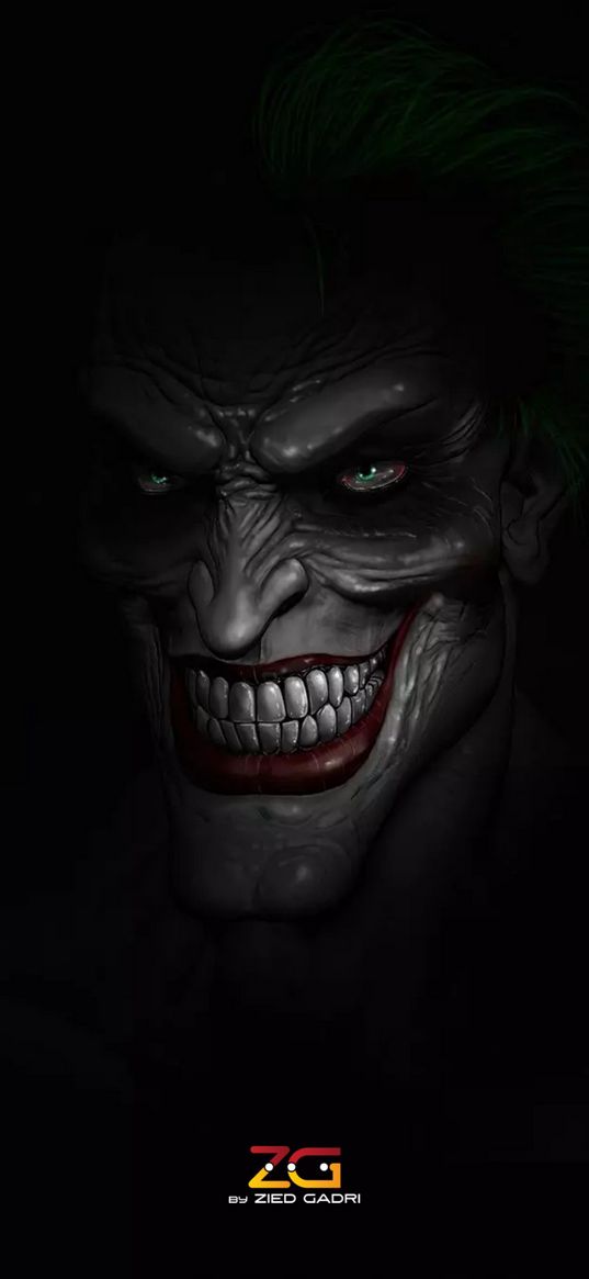 joker, dark, smile