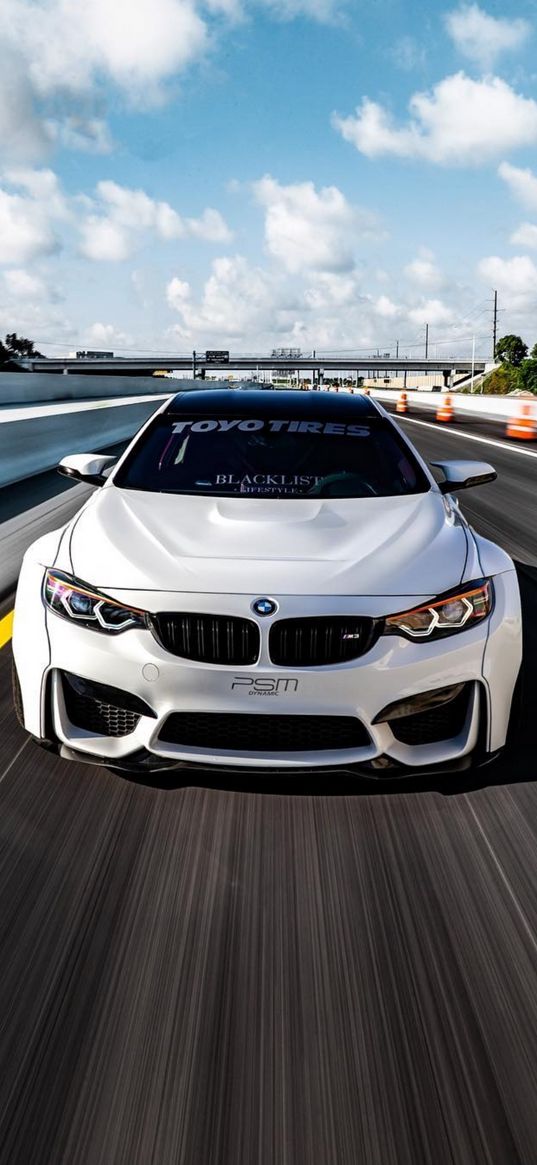 bmw m3, bmw, car, white, front view