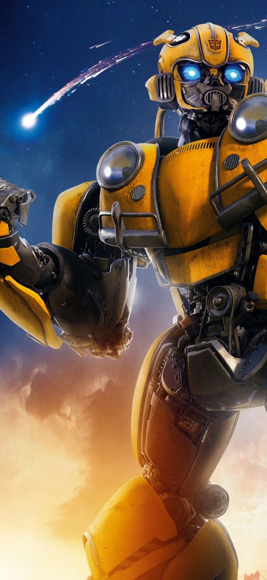 transformers, bumblebee, yellow, robot, battle, action, explosions, film