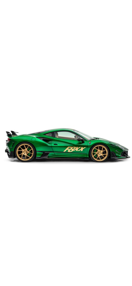 ferrari f8xx, car, auto, green auto, white background