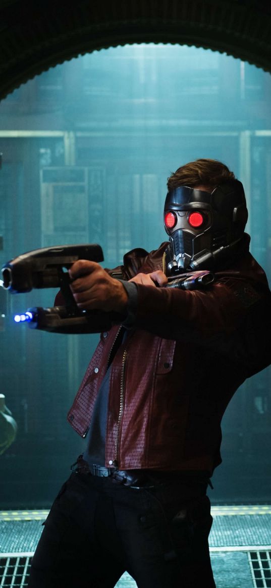 guardians of the galaxy, star lord, marvel, comics, superheroe, movie, film, weapon, mask