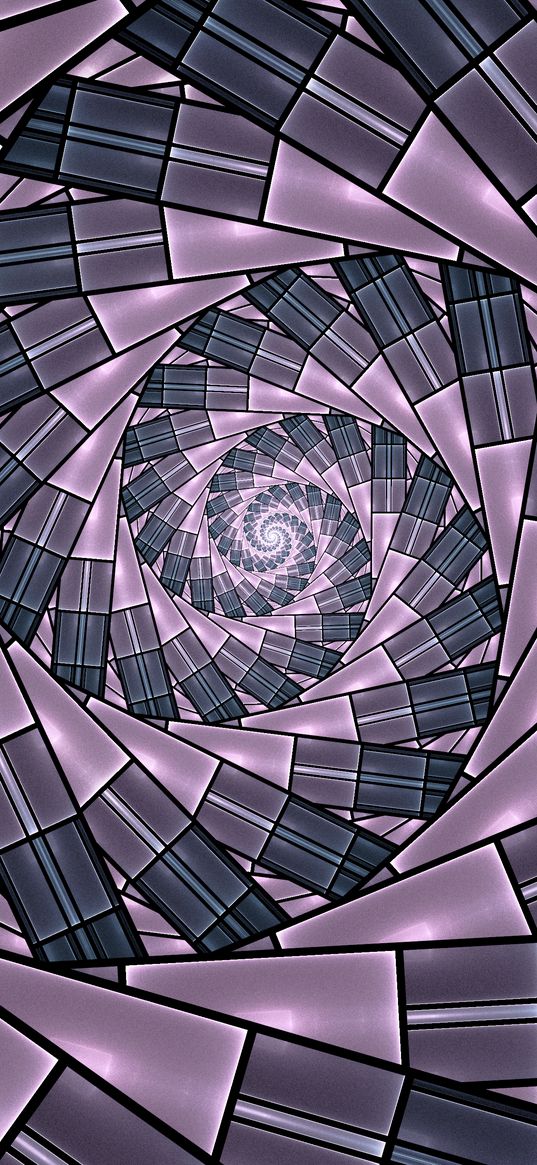 fractal, spiral, funnel, abstraction