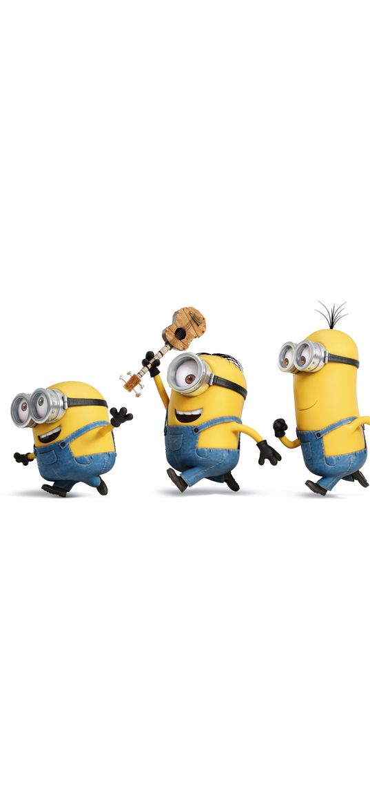 despicable me, minions, cartoon, characters, white background