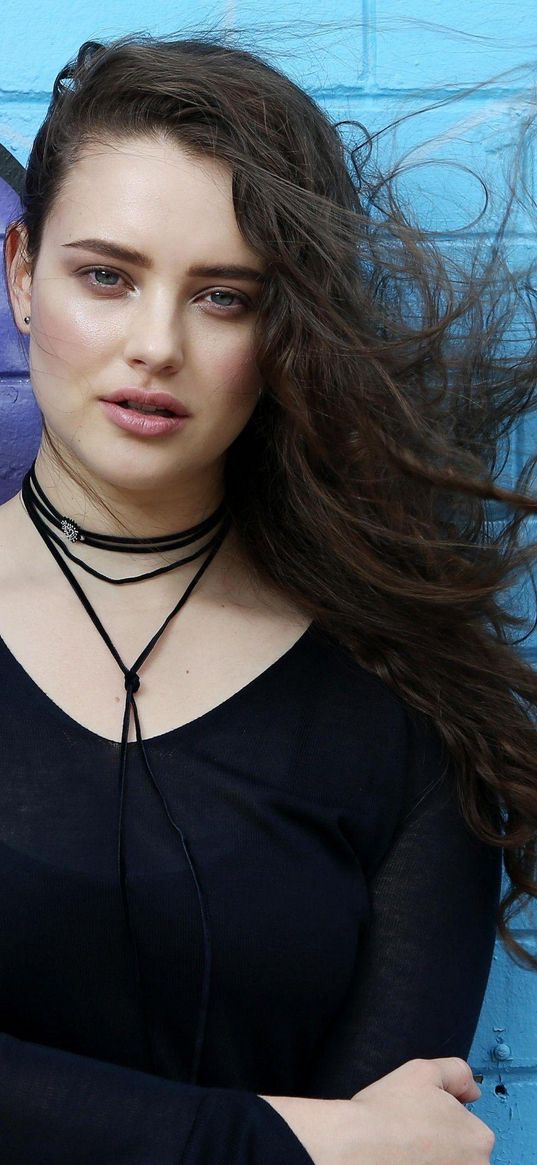 katherine langford, actress, girl, glance