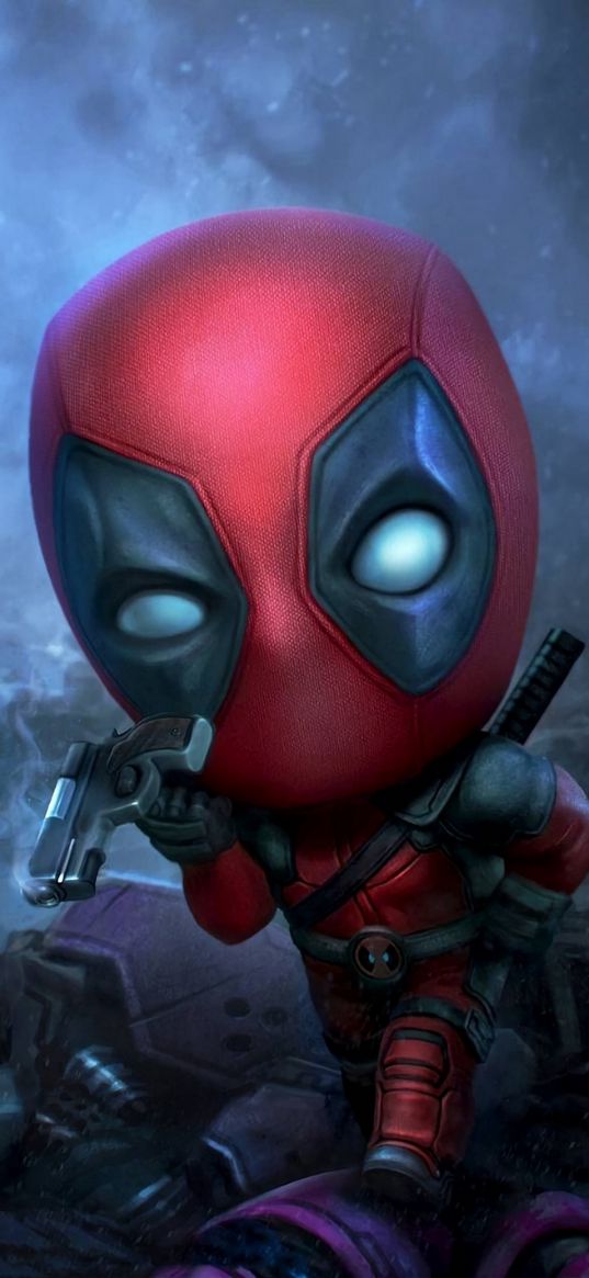 deadpool, antihero, superhero, marvel, comics, movie, chibi, art