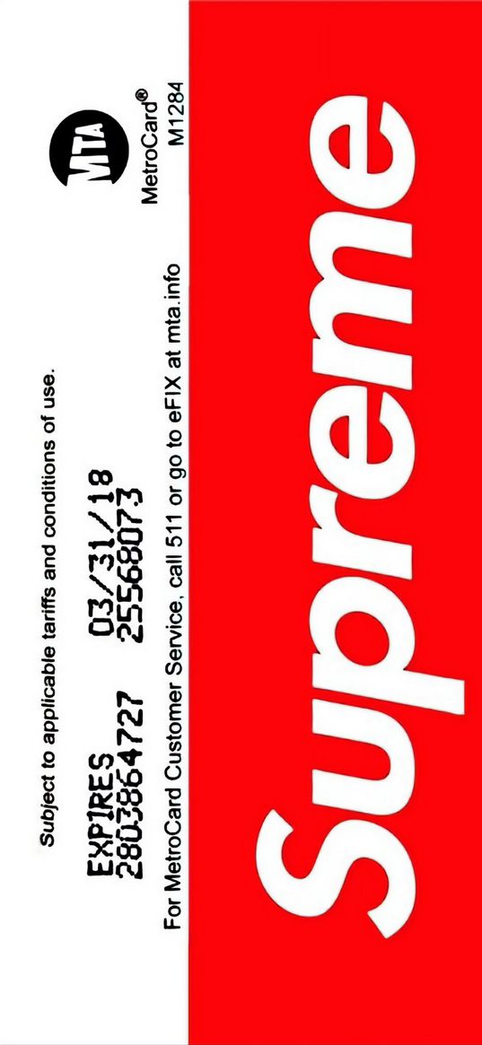 supreme, new york, bus pass, metro, urban, red