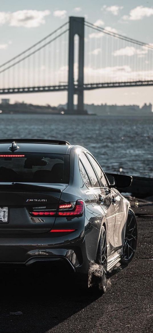 bmw m4, bmw, auto, black auto, city, bridge