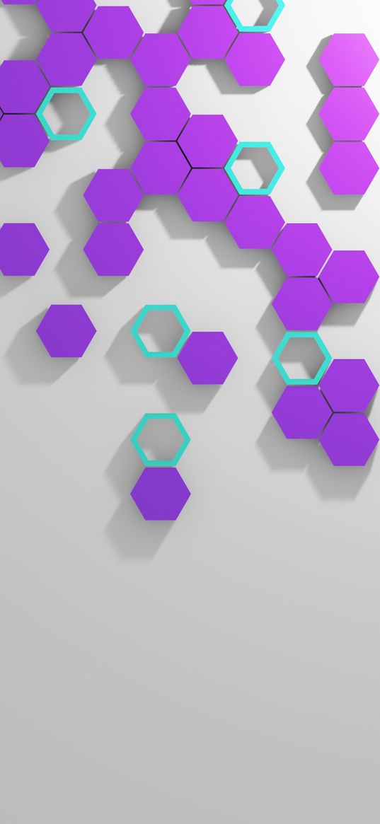 abstraction, hexagon, purple, white