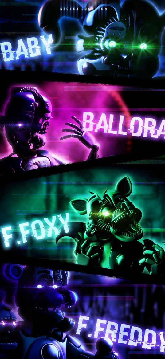 fnaf, sister location, characters, game