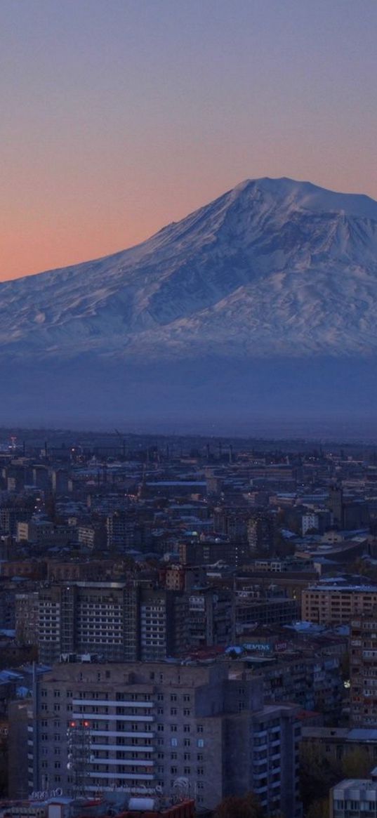 armenia, city, mountain, houses