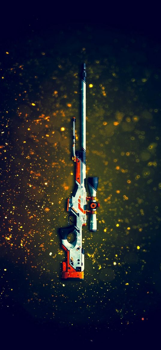 counter strike, cs, games, awp, skin, azimov, weapon, rifle, yellow, rainbow, colorful