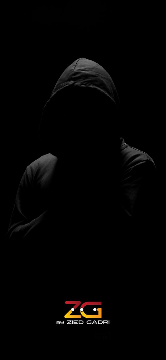 anonymous, hood, dark, black, black background