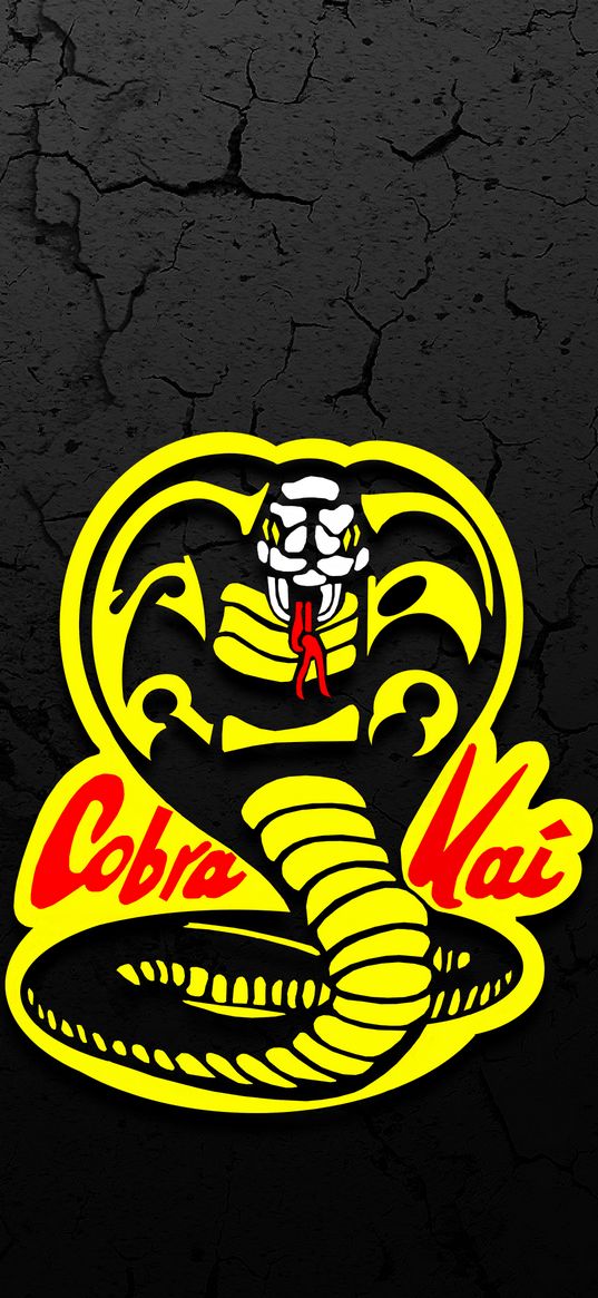 cobra kai, snake, karate, emblem, yellow