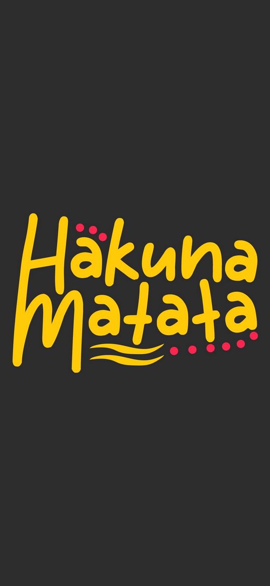 lettering, hakuna matata, yellow