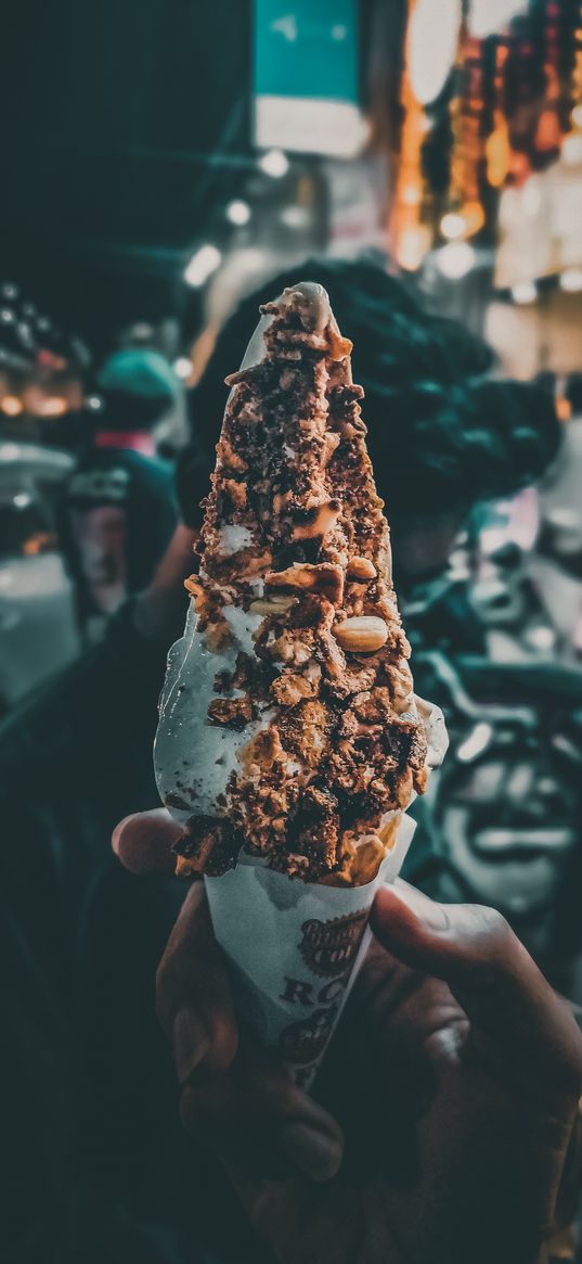 ice-cream, cone, cold, aesthetic, cinematic, travel