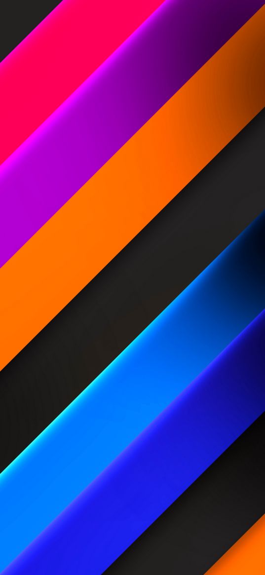 abstraction, stripes, crimson, purple, orange black, blue