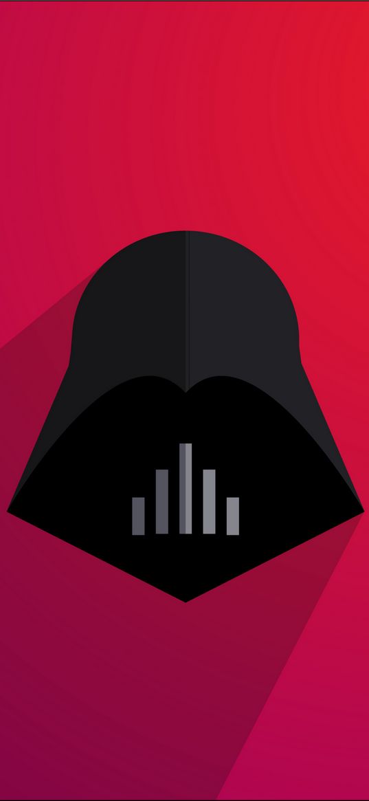 art, minimalism, darth vedder, star wars, helmet, black, crimson background