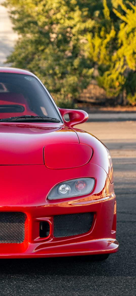 mazda rx-7, mazda, car, red