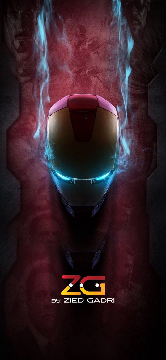 iron man, mask, hero, marvel, tony stark, art